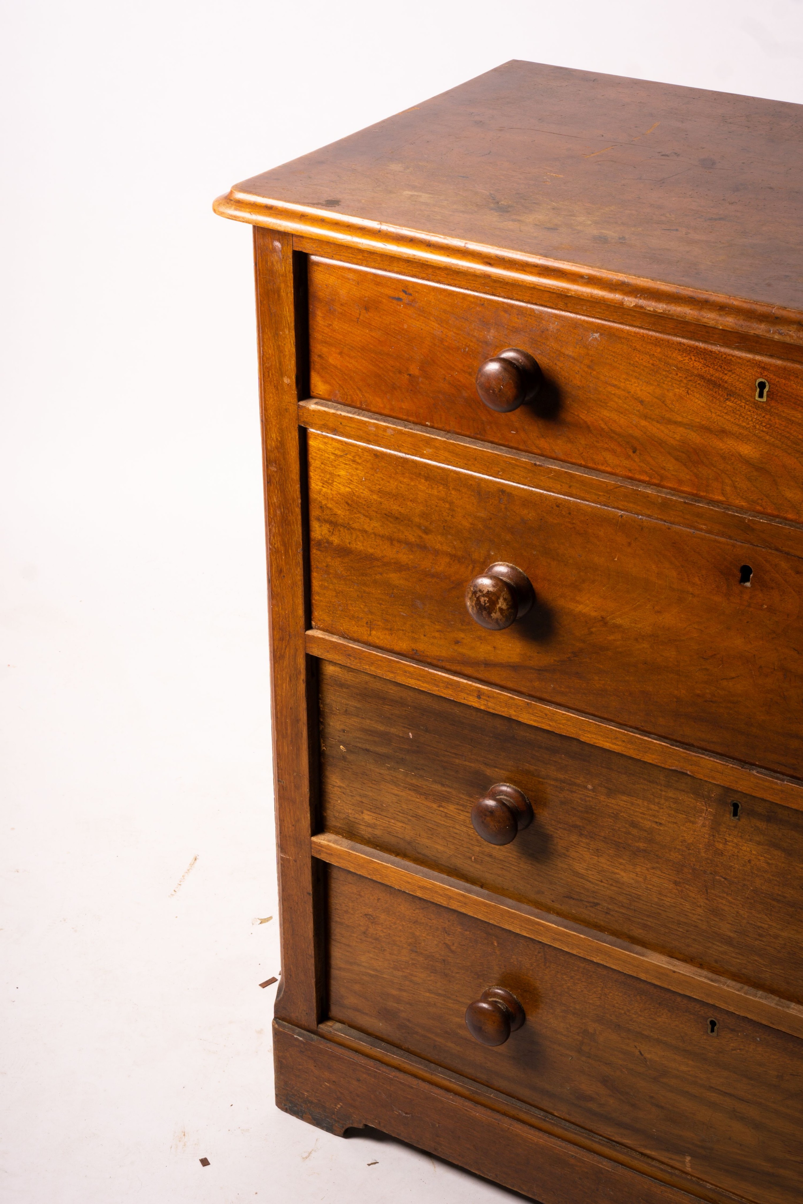 A pair of Victorian walnut chests, width 102cm, depth 49cm, height 99cm